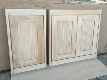 sportelli con telaio cucina in muratura in legno 