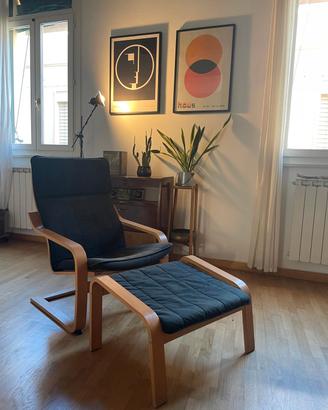 Poltrona + poggiapiedi  "POANG" IKEA
