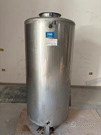 Serbatoio in acciaio inox A 304 verticale 500L