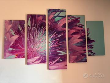 Quadro moderno 5 pezzi su tela