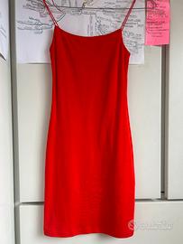 vestito rosso fuoco