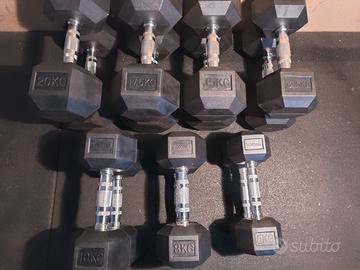 Set manubri da 5kg a 20kg