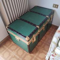 baule vintage verde 