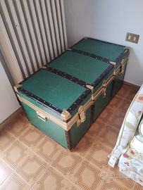 baule vintage verde 