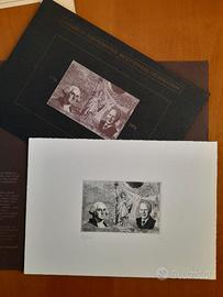 Incisione a bulino di A. Galeazzi Bicentenario USA