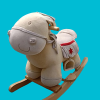 Cavallo a dondolo in legno e peluche Roba