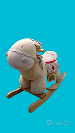 Cavallo a dondolo in legno e peluche Roba