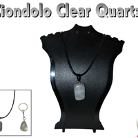 Parure collana con ciondolo,portachiavi quarzo