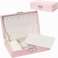 Scatola Portagioie 2 Strati in Pelle PU Orecchini