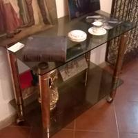 Carrello con vetri, adatto anche a carichi pesanti