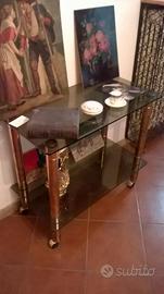 Carrello con vetri, adatto anche a carichi pesanti