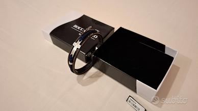 Braccialetto BOCCADAMO con crocifisso in acciaio