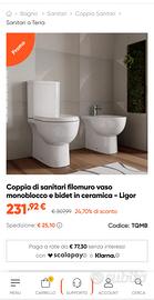 Coppia sanitari (WC + Bidet) nuovi