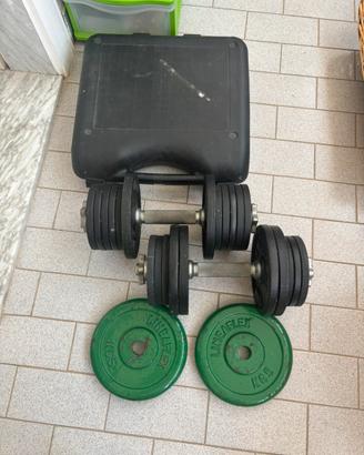 KIT Manubri Regolabili 42kg COMPLETO