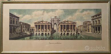 Tre quadri di Toni Vedù 'Capriccio Palladiano'