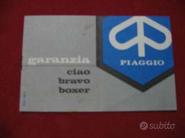 Libretto Garanzia Piaggio Ciao Boxer Mai Compilato