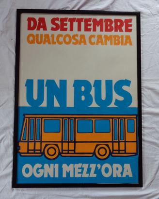 MANIFESTO AUTOBUS D'EPOCA AMSC GALLARATE '70