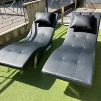 2 poltrone, chaise lingue nera design Monaco