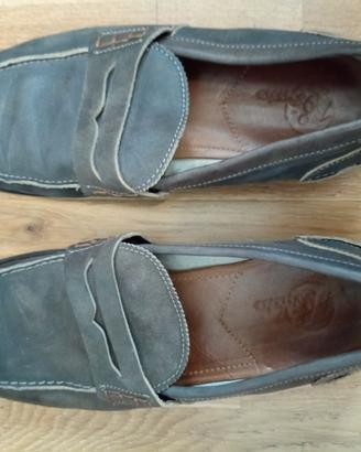 scarpa,mocassini in pelle BATA 43 blu