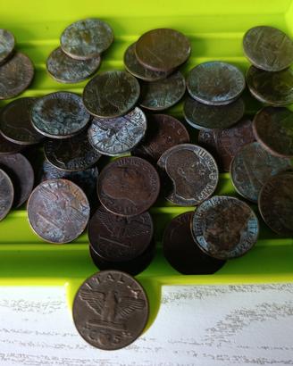 Lotto di 35 monete da 5 centesimi impero 