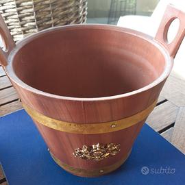 Secchiello Vaso Tinozza Legno Roberta Wood