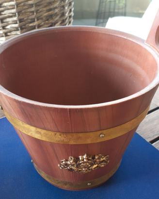 Secchiello Vaso Tinozza Legno Roberta Wood