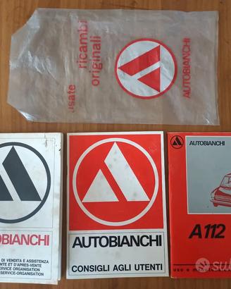Autobianchi A112, serie manuali uso e manutenzione