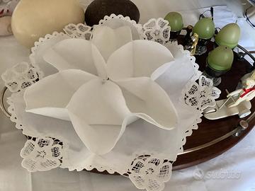 Cestino nuovo in lino e pizzo per pane