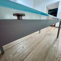 Scrivania acciaio e vetro temperato  180x90