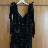 Abito nero brillantinato  tg 46