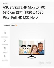 Monitor asus 27 pollici vz27ehf 100hz