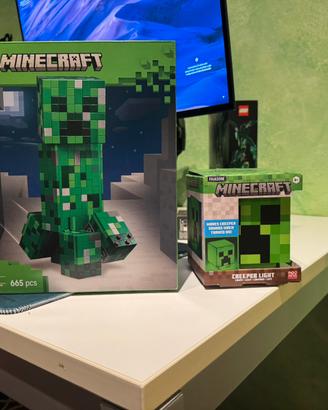 Lego minecraft con lampada creeper
