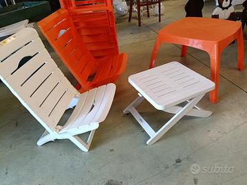 Spiaggina  e tavolini/poggiapiedi