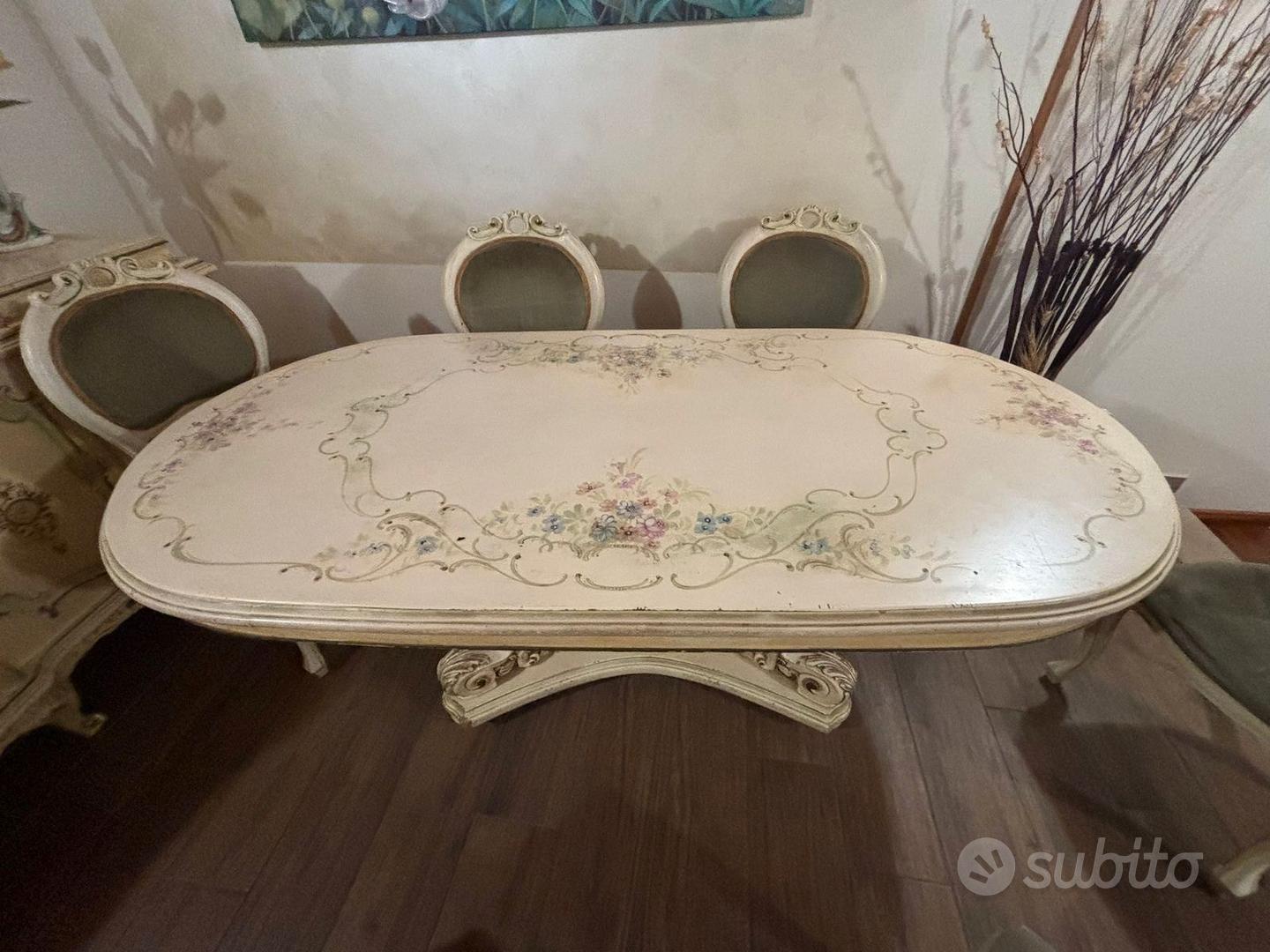 TAVOLO ANTICO IN STILE BAROCCO VENEZIANO SEDIE Arredamento e