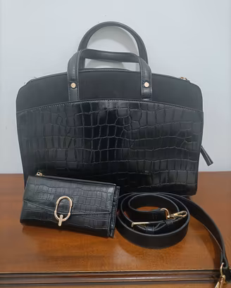 Borsa Parfois nera con tracolla removibile.