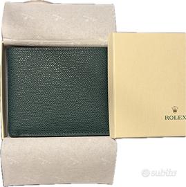 Portafoglio Rolex originale in pelle verde