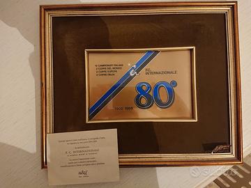 Serigrafia fc Internazionale 80 anniversario su or