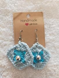 orecchini a mattonella fatti a mano