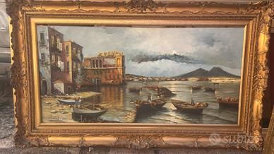 Pittura olio su cornice antica