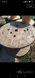 bobina in legno tavolo da giardino 
