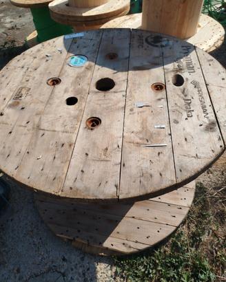 bobina in legno tavolo da giardino 