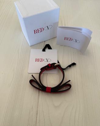 Bracciale Valentino VRED donna pelle rosso