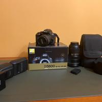 Reflex nikon D5600+ nikkor 24-70 + flash YONGNUO
