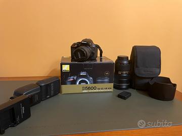 Reflex nikon D5600+ nikkor 24-70 + flash YONGNUO