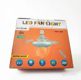 ventilatore luce led 3 colori
