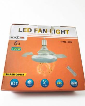 ventilatore luce led 3 colori