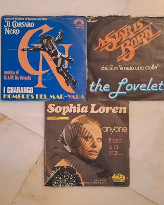 Lotto 45 Giri Cinema / Colonne Sonore Rare 3 × 7"