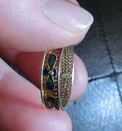 anello argento fiori