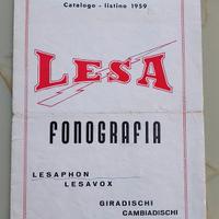 LESA FONOGRAFIA, catalogo - listino 1959 - Lesapho