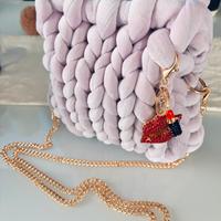 Clutch bag velluto marshmallow lilla